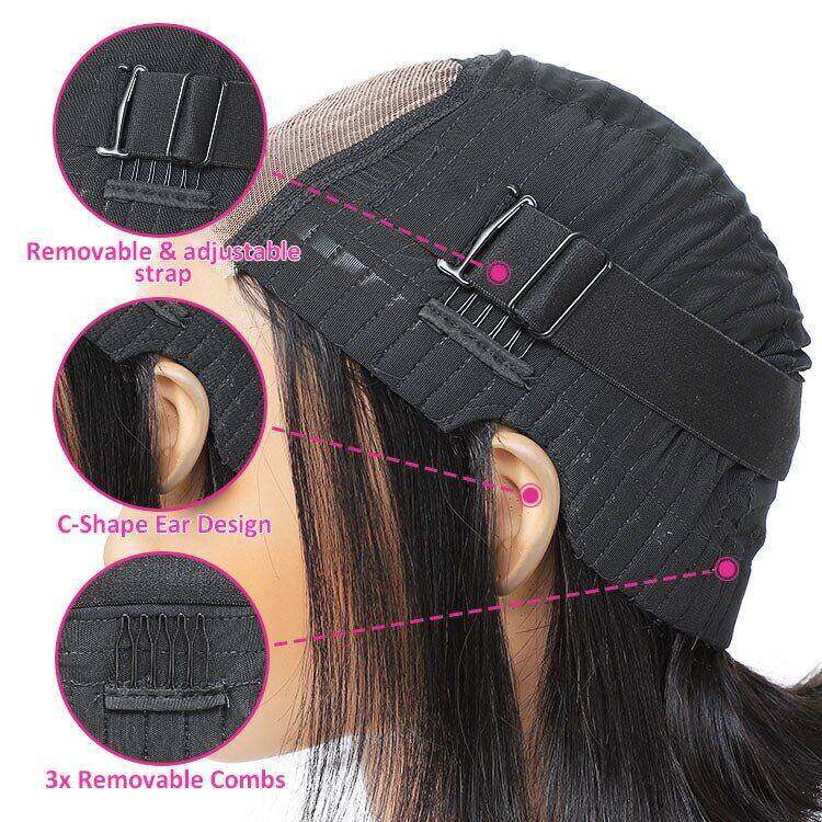Glueless Max-cap Superlove Wear Go Pre-Cut 20 inch Water Wave Human Hair Wig